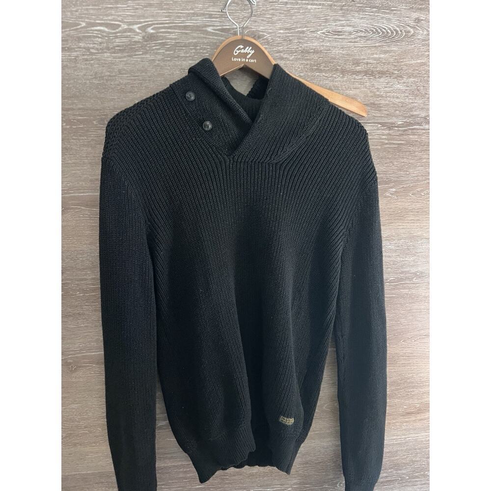 Polo By Ralph Lauren Men’s Navy Blue Sweater Size Small Cotton High Neck Preppy